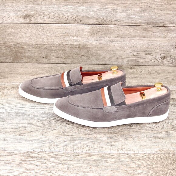 Allen Edmonds RANDOLPH Loafer Sneaker 11.5 D Grey Suede * add $15 new Trees - Picture 7 of 13